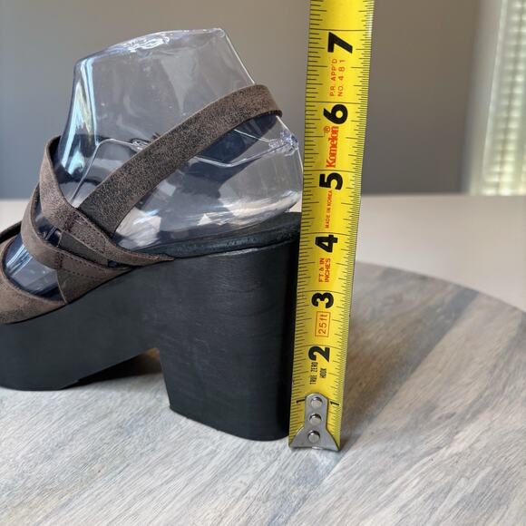 FreeBird By Steven Ali Women's Brown Leather Sandals Mules Shoes US Size 9 - Picture 10 of 13